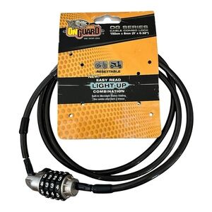 OnGuard OG Series Cable Combo Lock Light-Up Bike Lock Resettable NWOT